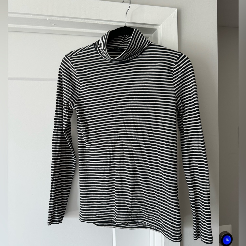 Jcrew striped turtle neck